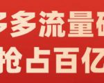 阿杰·拼多多流量破局:如何打黑标,爆款的思路,拼多多流量框架,快速抢占百亿流量-甬战资源库