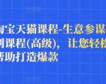樊剑淘宝天猫课程-生意参谋数据分析系列课程(高级),让您轻松运营店铺,帮助打造爆款-甬战资源库