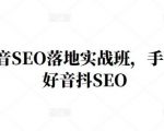 王通·抖音SEO落地实战班,手手带你做好音抖SEO-甬战资源库