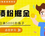 全网2022独家暴利项目,负债粉掘金,日搞5000的路子-甬战资源库