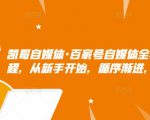 凯哥自媒体·百家号自媒体全套实战赚钱教程,从新手开始,循序渐进,系统的讲解-甬战资源库