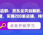 贝千电商店群：京东全类目解析，京东店群专业运营，实操200家店铺，纯实战经验-甬战资源库