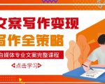 自媒体专业文案写作变现,月入10W+写作策略,教你从零开始学写作-甬战资源库