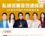 桔子会·私域流量变现速成班,4天拿走月销千万的变现方案 价值12800元-甬战资源库