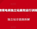 跨境电商独立站高效运行训练营，独立站全链路拆解-甬战资源库
