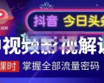 嚴如意·中视频影视解说—掌握流量密码，自媒体运营创收，批量运营账号-甬战资源库