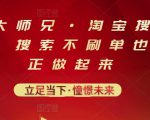 电商大师兄·淘宝搜索新玩法，搜索不刷单也能真正做起来-甬战资源库