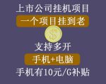 正规挂机项目,支持手机电脑一起挂,支持虚拟机多开,可以挂到老-甬战资源库
