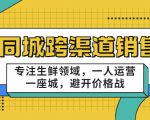 同城跨渠道销售,专注生鲜领域,一人运营一座城,避开价格战-甬战资源库