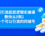 同城引流底层逻辑实操课，教你从0到1做一个可以引流的同城号（价值4980）-甬战资源库
