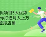 拆解虚拟项目5大优势，0基础教你打造月入上万虚拟店铺（无水印）-甬战资源库