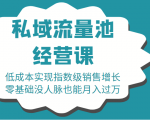 16堂私域流量池经营课：低成本实现指数级销售增长，零基础没人脉也能月入过万-甬战资源库