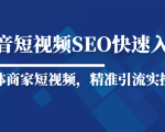 抖音短视频Seo搜索排名优化新手快速入门教程，实体商家短视频，精准引流实操课-甬战资源库