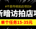 最新暗访拍店信息差项目，单个任务15-35元（不是传统拍店项目）-甬战资源库