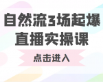 自然流3场起爆直播实操课 双标签交互拉号实战系统课-甬战资源库