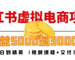 小红书虚拟电商项目：从小白到精英 月收益5000到30000 (视频课程+交付手册)-甬战资源库