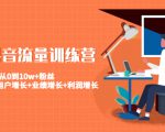 美业抖音流量训练营:从0到10w+粉丝 让你的门店用户增长+业绩增长+利润增长-甬战资源库