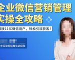 企业微信营销管理实操全攻略，链接11亿微信用户，轻松引流获客！-甬战资源库