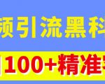 视频引流黑科技玩法,不花钱推广,视频播放量达到100万+,每日100+精准客源-甬战资源库