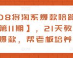 108将淘系爆款陪跑营【第11期】,21天教运营打爆款,帮老板培养运营-甬战资源库