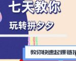 拼多多快速起爆链接思路1.0课程，七天教你玩转拼夕夕，教你快速起爆链接-甬战资源库