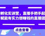 直播孵化实训营，直播手把手起号，赋能有实力想赚钱的直播团队-甬战资源库