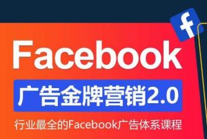 Facebook广告营销体系化教程,Facebook广告金牌营销2.0,行业最全的Facebook广告体系课程-甬战资源库