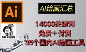 AI绘画汇总14000关键词+35个国内AI绘画工具(兔费+付费)头像壁纸不用愁-甬战资源库