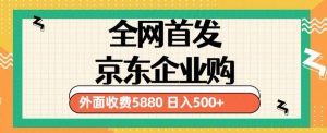 3月最新京东企业购教程，小白可做单人日利润500+撸货项目（仅揭秘）-甬战资源库