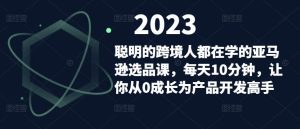 聪明的跨境人都在学的亚马逊选品课,每天10分钟,让你从0成长为产品开发高手-甬战资源库