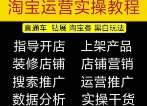 2023淘宝开店教程0基础到高级全套视频网店电商运营培训教学课程-甬战资源库