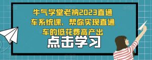 牛气学堂老衲2023直通车系统课，帮你实现直通车的低花费高产出-甬战资源库
