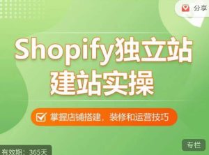 Shopify独立站建站实操课，从0-1手把手教你搭建一个高质量的独立站-甬战资源库