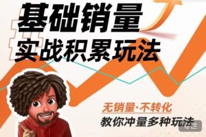 内功丨淘系基础销量实战积累玩法，无销量·不转化，教你冲量多种玩法-甬战资源库