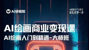 AI绘画商业研修班训练营,从入门到精通,熟练使用AI工具到将AI绘画技术应用到各类商业场景的变现课-甬战资源库