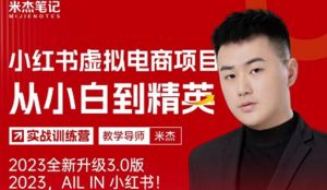 风口再至-米杰小红书虚拟电商项目3.0全网首发单号月收益过万可批量！-甬战资源库