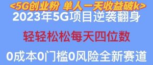 2023年最新自动裂变5g创业粉项目,日进斗金,单天引流100+秒返号卡渠道+引流方法+变现话术【揭秘】-甬战资源库