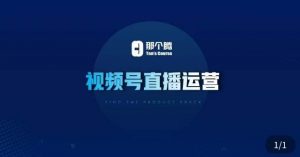 那个腾·视频号直播运营，​视频号直播推流逻辑/流量渠道解析/直播起号攻略/直播实操技巧-甬战资源库