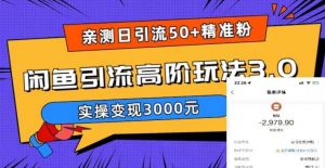 亲测日引50+精准粉，闲鱼引流高阶玩法3.0，实操变现3000元【揭秘】-甬战资源库
