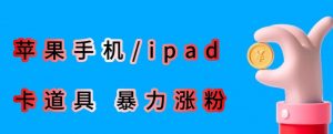 最新利用苹果手机/ipad的ios系统，卡道具搬短视频，百分百过原创-甬战资源库