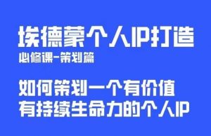 埃德蒙普通人都能起飞的个人IP策划课，如何策划一个优质个人IP-甬战资源库