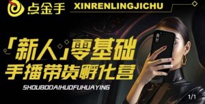 2023点金手·新人零基础手播带货孵化营：账号运营篇+主播话术篇+数据流量篇等-甬战资源库