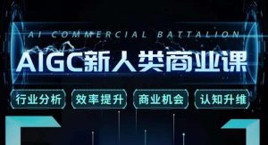 张诗童·AIGC新人类商业课,行业分析/效率提升/商业机会/认知升维-甬战资源库