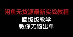 闲鱼无货源最新实战教程,喂饭级教学,教你无脑出单【揭秘】-甬战资源库