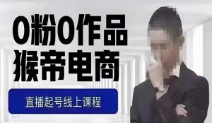 猴帝最新1600线上课,0粉起号实操教学,自然流量天花板,7-8月9节,20+小时-甬战资源库