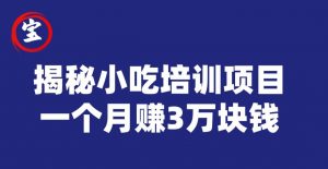 宝哥揭秘小吃培训项目，利润非常很可观，一个月赚3万块钱-甬战资源库