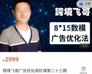 跨境飞哥·广告优化高阶课第二十三期,8*15数模广告优化法,用数据驱动决策-甬战资源库