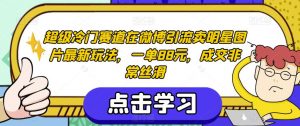 超级冷门赛道在微博引流卖明星图片最新玩法，一单88元，成交非常丝滑【揭秘】-甬战资源库