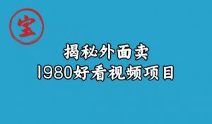 宝哥揭秘外面卖1980好看视频项目，投入时间少，操作难度低-甬战资源库