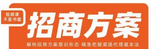 王昕招商方案，解构招商方案意识形态，精准把握渠道代理基本法-甬战资源库